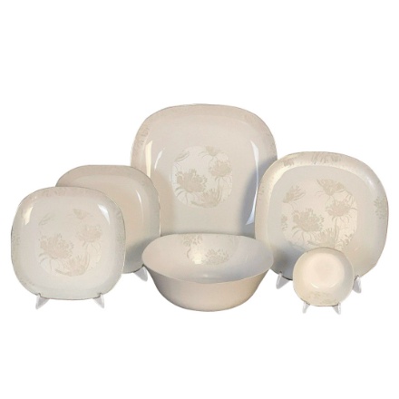 سرویس آرکوپال 26 پارچه لنوکس مدل مربع کورل لورکس بژ