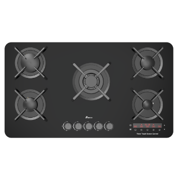 اجاق گاز صفحه ای پنج شعله بیمکث مدل ۲۱۰۶