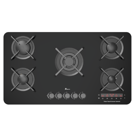 اجاق گاز صفحه ای پنج شعله بیمکث مدل ۲۱۰۶