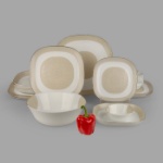 سرویس آرکوپال 26 پارچه لنوکس مدل مربع کورل کندی زیتونی