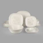 سرویس آرکوپال 26 پارچه لنوکس مدل مربع کورل لورکس بژ 