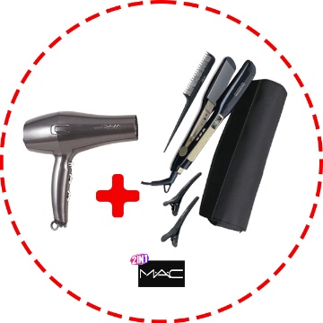 اتو مو مخصوص کراتین مک استایلر مدل MC-۵۵۱۷ به همراه هدیه سشوار مک استایلر مدل 7772M