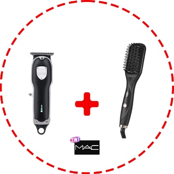 برس حرارتی کراتینه مک استایلر مدل MC ۲۹ به همراه هدیه ماشین اصلاح استایلر مدل MC-5804