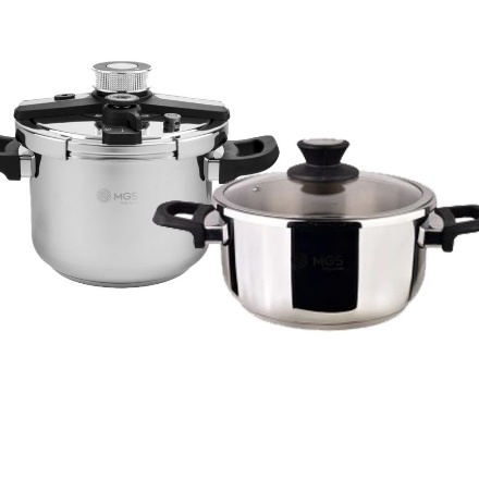 زودپز دوقلو 4+6 لیتری ام جی اس کد PC546