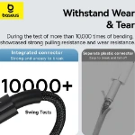 کابل فست شارژ USB به لایتنینگ باسئوس مدل CB000117 طول 1 متر