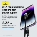 کابل فست شارژ USB به لایتنینگ باسئوس مدل CB000117 طول 1 متر