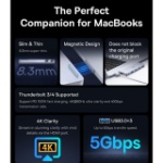 هاب 5 پورت USB-C باسئوس مدل UltraJoy Series BS-OH180