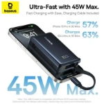 پاوربانک باسئوس مدل PicoGo 45W ظرفیت 10000 میلی آمپر ساعت