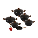 سرویس قابلمه 11 پارچه اویز مدل الیپس رنگ مشکی