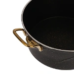 سرویس پخت و پز 11 پارچه اویز پلاس مدل ماریا دسته طلایی