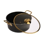 سرویس پخت و پز 11 پارچه اویز پلاس مدل ماریا دسته طلایی