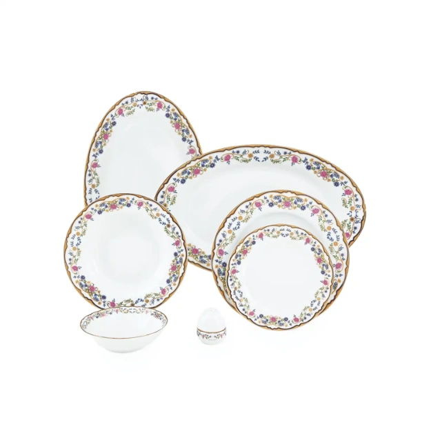 سرویس ایتالیا اف 28 پارچه چینی زرین مدل گلستان درجه عالی