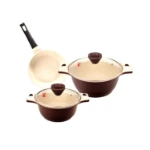 ست قابلمه 5 پارچه کاندید مدل پیاژه F با درب پیرکس