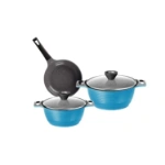 ست قابلمه 5 پارچه کاندید مدل پیاژه F با درب پیرکس