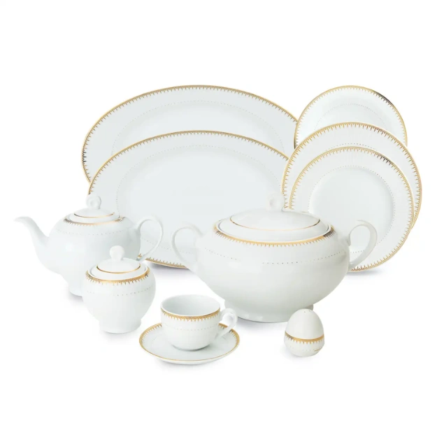 سرویس چینی زرین ایتالیا 102سپیدار درجه یک