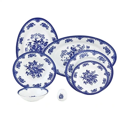 سرویس ایتالیا اف 28 پارچه چینی زرین فلورانس سرمه ای درجه یک