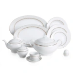 سرویس ایتالیا اف 102 پارچه چینی زرین مدل هدیه طلایی درجه عالی