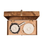 سرویس چدنی نالینو KIDS پنج پارچه کرم جعبه چوبی