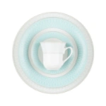 سرویس چینی 108 پارچه کامل ژانتی فیروزه‌ای