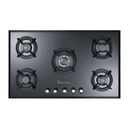 اجاق گاز رومیزی شیشه ای پنج شعله رومانزو مدل 591