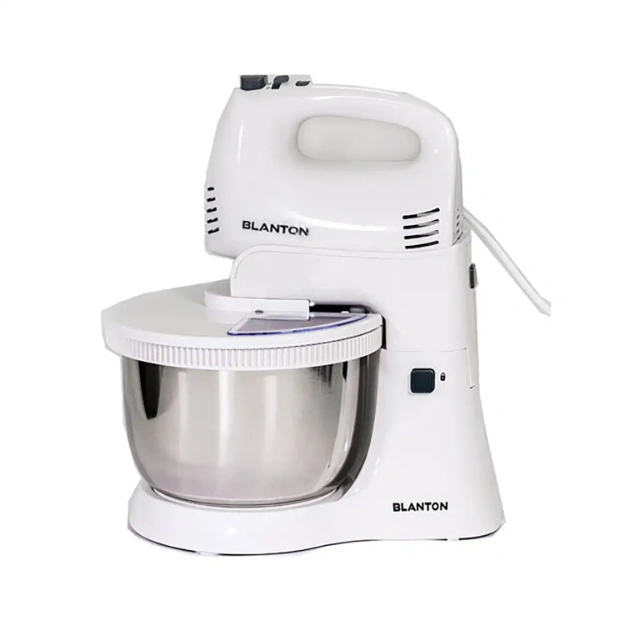 همزن کاسه دار بلانتون مدل SM1001SW رنگ استیل سفید