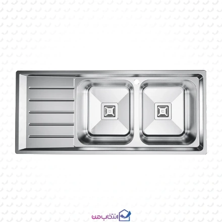 سینک دو لگنه توکار کن مدل 8102