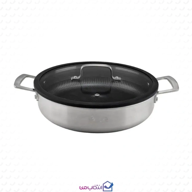تابه دو دسته استیل کف لیزری ام جی اس مدل PS3132