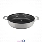تابه دو دسته استیل کف لیزری ام جی اس مدل PS3130