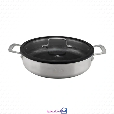 تابه دو دسته استیل کف لیزری ام جی اس مدل PS3130