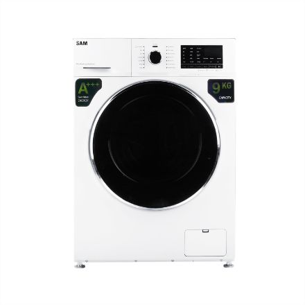تصویر  ماشین لباسشویی سام مدل P1475W ظرفیت 9 کیلوگرم رنگ سفید