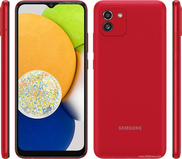 تصویر  گوشی موبایل سامسونگ مدل Galaxy A03 SM-A035F/DS دو سیم‌ کارت ظرفیت 128 گیگابایت و رم 4 گیگابایت پک چین - رنگ قرمز 