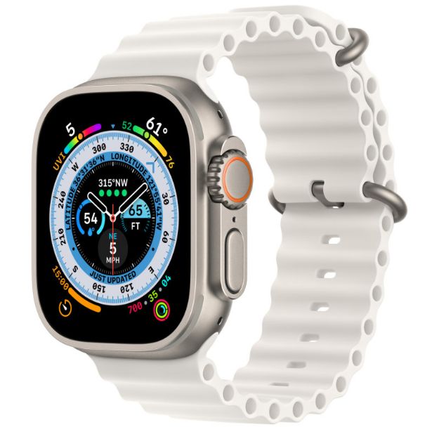 تصویر  ساعت هوشمند اپل مدل Ultra 49mm Ocean Band رنگ سفید