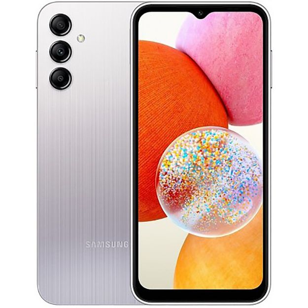 تصویر  گوشی موبایل سامسونگ مدل Galaxy A14 ظرفیت 64 گیگابایت و رم 4 گیگابایت پک چین رنگ سیلور