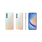 تصویر  گوشی موبایل سامسونگ مدل Galaxy A34 دو سیم کارت ظرفیت 128 گیگابایت و رم 8 گیگابایت پک هند رنگ نقره ای