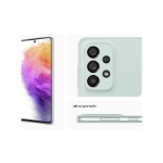 نمای گوشی سامسونگ Galaxy A73 ظرفیت 256 و رم ۸ رنگ سبز از ۳ زاویه