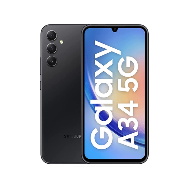 نمای کلی گوشی سامسونگ Galaxy A34 ظرفیت 128 و رم 8 خاکستری