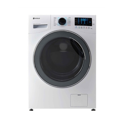ماشین لباسشویی اسنوا مدل SWM-9451 ظرفیت 9 کیلوگرم رنگ سفید نمای روبرو
